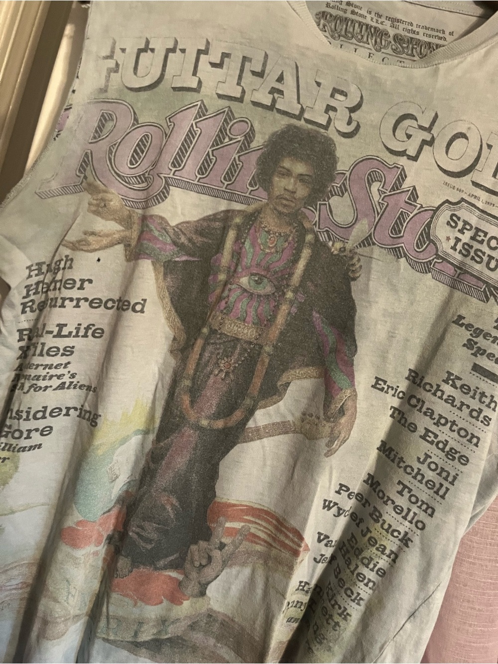 Vintage Rolling Stone Jimi Hendrix Guitar Gods Muscle Tee Tank